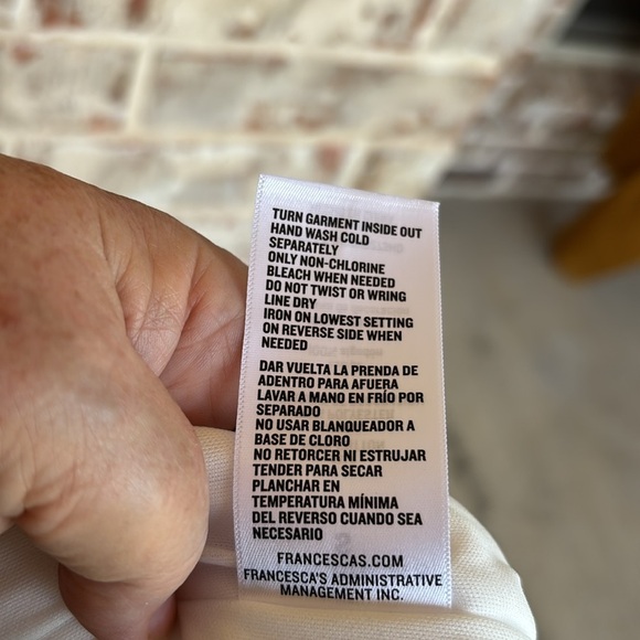 Miami for Francesca’s White Embroidered Floral Off Shoulder Cropped Blouse - Picture 9 of 9